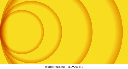Abstrakter moderner Hintergrund gelb mit Kreis Schatten Dekoration. Vektorgrafik