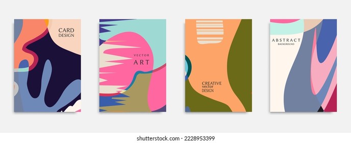 Abstract modern backgrounds set. Creative cover design. Social media banner template. Editable mockup for stories, post, blog, sale and promotion.