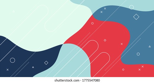 Abstract Modern Backgrund with Memphis Element