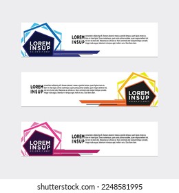vector de diseño de fondo de banner moderno abstracto