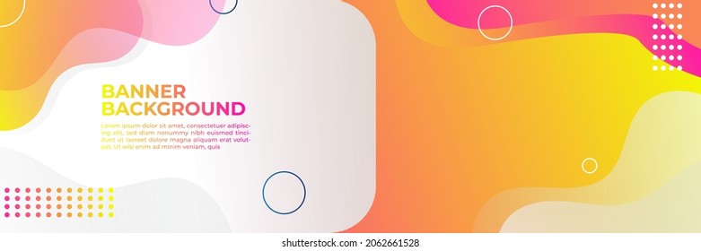 Abstract modern banner background gradient color. Yellow and pink gradient with halftone decoration