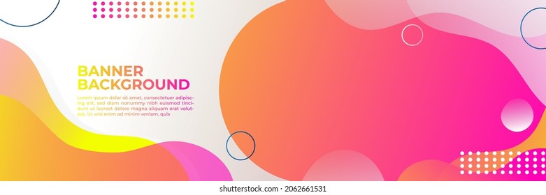 Abstract modern banner background gradient color. Yellow and pink gradient with halftone decoration