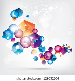Abstract modern banner with colored background