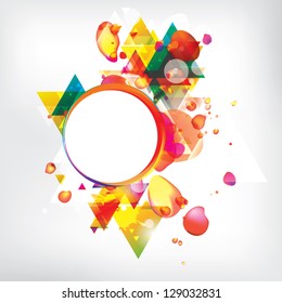 Abstract modern banner with colored background