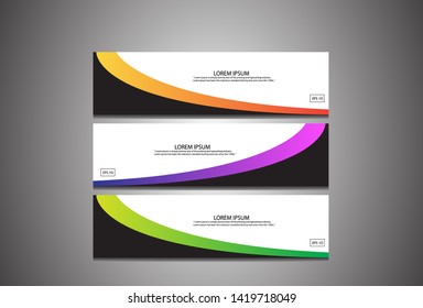 Abstract modern banner design for web. Vector modern banner
