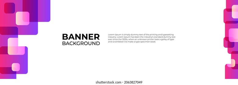 Abstract modern banner design web template set. Horizontal header web banner. Vector abstract graphic design banner pattern background template.