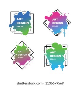 Abstract Modern Banner Frame Vector Set