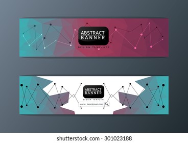 Abstract modern banner polygon background design template,Vector illustration