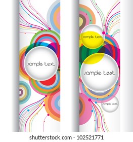 abstract modern banner. set vector design