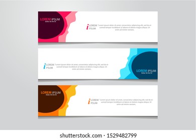 Abstract modern banner template design for web. Vector illustration