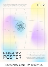 Abstract modern banner template with gradient splash. Poster minimalistic cover. Vector illustration.