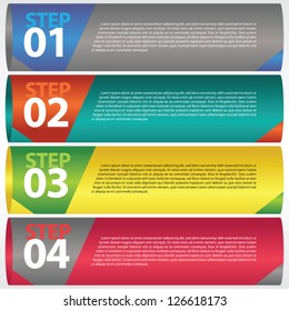 Abstract modern banner vector with  numbered .EPS10