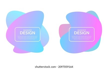 abstrakter moderner Banner. Vektorgrafik auf weißem Hintergrund