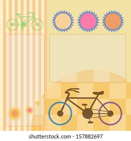 Abstract Modern Bicycle template for print media background vector format
