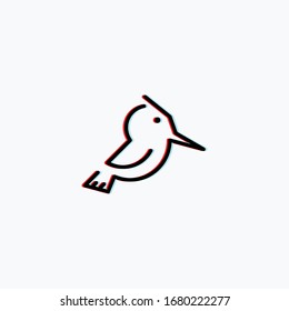 Diseño abstracto del logo moderno de las aves, con técnicas de arte de silueta a la sombra, adecuado para empresas con conceptos modernos.