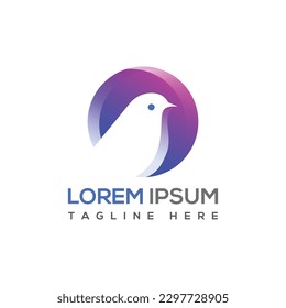 Abstract Modern Bird Logo Template