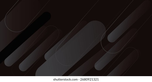 Abstract Modern  black background with shadow . Elegant dark diagonal rounded shape design elements. Modern abstract black background with shadow . 