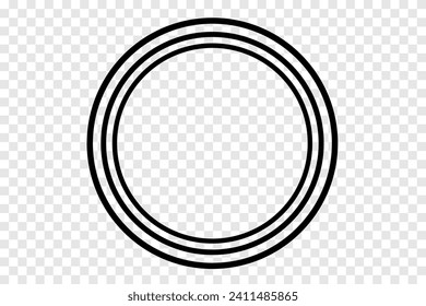 Abstract Modern Black Circle Frame Background. Vector Illustration. Decorative. Ornament