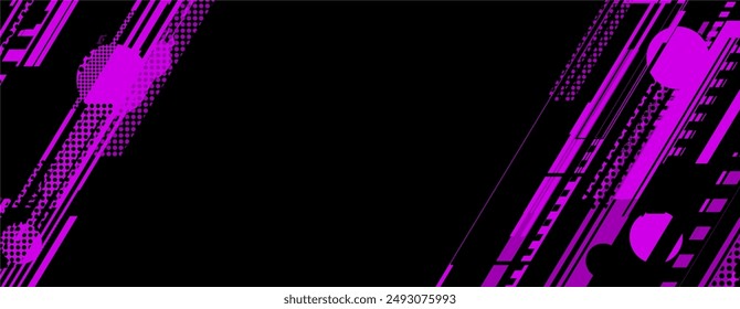abstracto moderno fondo negro y púrpura con forma geométrica