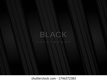 Abstract modern black texture gradient stripes diagonal background. You can use for ad, poster, template, business presentation. Vector illustration   

