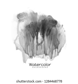 Abstract modern black watercolor design background