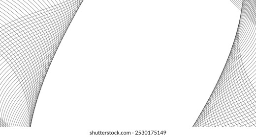 Abstract modern black wavy lines pattern design element. Suitable for banner, cover, poster simple art