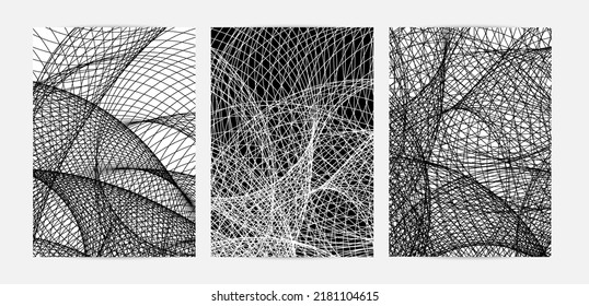 Abstract modern black and white blend texture. Wavy linear 3D pattern. Simple futuristic background striped overlay design. Swirly motion poster art. Geometric architectural drawing.