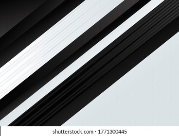 Resumen del fondo diagonal de rayas de degradado de textura moderna en blanco y negro. Ilustración del vector
