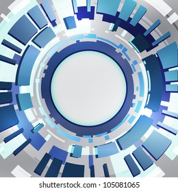 Abstract modern blue backdrop with place for text