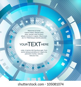 Abstract modern blue backdrop with place for text