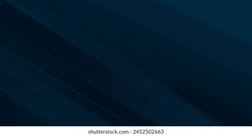 Abstractas fondo azul moderno con Elementos brillantes, líneas paralelas y forma geométrica en Ilustración vectorial.