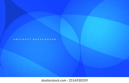 Abstract modern blue background with circles and circular shapes. Vector illustration banner graphic design template for presentation, annual report, wallpaper, banner, background or cover.