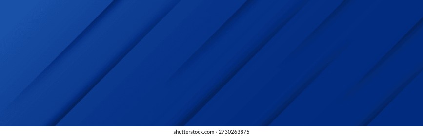 Abstract modern blue background with diagonal line. Simple graphic design element. Futuristic concept. Horizontal banner template with space for your text. Vector