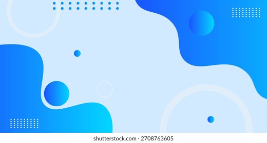 Fondo azul moderno Abstractas con Formas fluidas (formas líquidas) y Elementos circulares suaves en tonos degradados