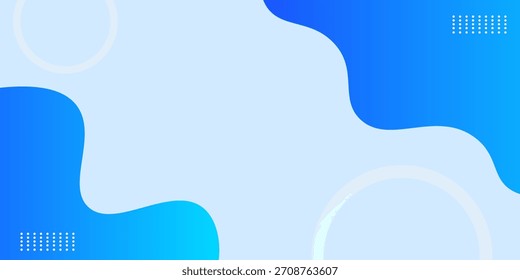 Abstract modern blue background with fluid shapes (liquid forms) and smooth circle elements in gradient tones