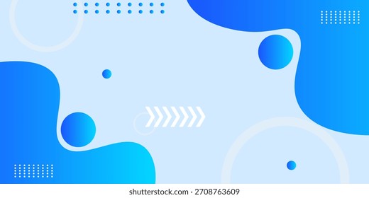 Fondo azul moderno Abstractas con Formas fluidas (formas líquidas) y Elementos circulares suaves en tonos degradados