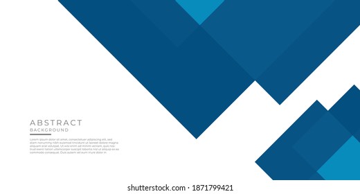 Abstract modern blue background geometric shapes. Blue and white overlap with stylish square decoration suit for presentation design