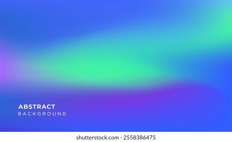 Abstract modern blue background of gradient mesh. Blurred abstract colored aurora sky background. Colorful gradient for covers, wallpapers, branding, social media template