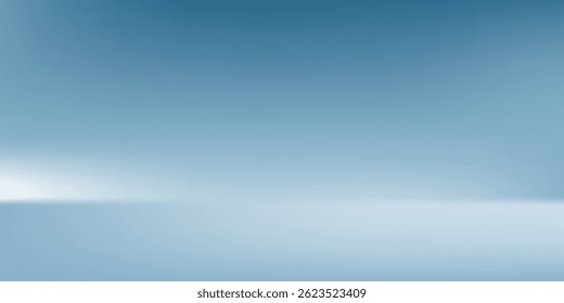 Fondo azul moderno abstracto para la presentación del producto con la luz del sol y borrosa 
