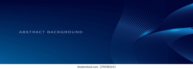 Abstractas fondo azul moderno con líneas suaves. Ondas dinámicas. Ilustración vectorial