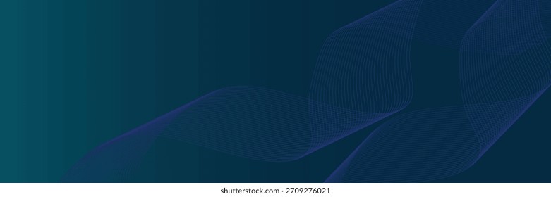 Abstractas fondo azul moderno con líneas suaves. Ondas dinámicas. Ilustración vectorial