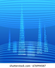 Abstract modern Blue background template with digital construction building. Upward activity. Vector illustration EPS 10. Design elements for business presentations, advertising brochure, cover book