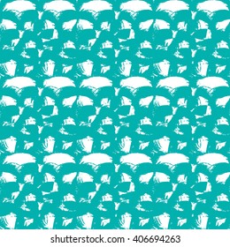 Abstract modern blue background with textured seamless pattern in Vector. Grunge bright cyan color Background. Hand drawn painted rough seamless Texture