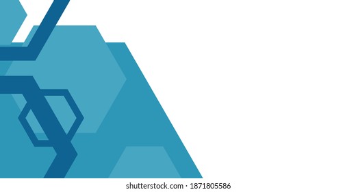 Abstrakter, moderner blauer Hintergrund. Blau-Weiß-Farbe mit stylischen Linien-Polygon und quadratischem Dekorationsanzug für Präsentationsdesign