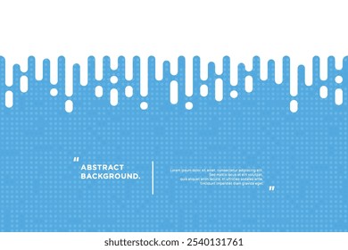 An abstract, modern blue background with a white dripping pattern along the top edge, complemented by a dotted texture across the blue area. The design features a clean, minimalist style.