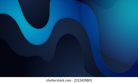 Abstract modern blue and black background. Vector illustration design for presentation, banner, cover, web, flyer, card, poster, wallpaper, texture, slide, magazine, and powerpoint.