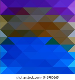 abstract modern blue brown geometric background texture mosaic of triangles, vector illustration