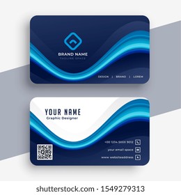 abstract modern blue business card template design