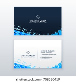 Abstract Modern Blue Business Card Design