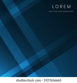 Abstract modern blue geometric background diagonal overlapping with space for your text. Technology concept. Vector illustration